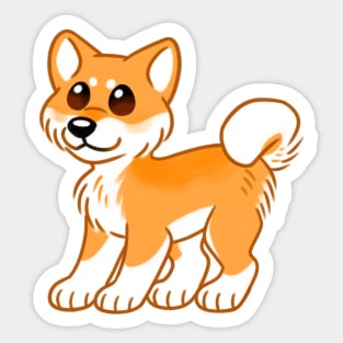 Cute Fluffy Shiba Inu Sticker